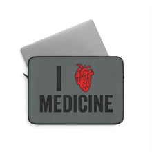 Load image into Gallery viewer, "I heart medicine" Laptop Sleeve