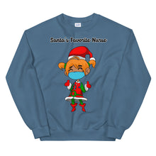 Load image into Gallery viewer, "Santa's Favorite Nurse" Unisex Sweatshirt