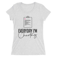 Load image into Gallery viewer, Everyday I'm Charting Ladies' short sleeve t-shirt