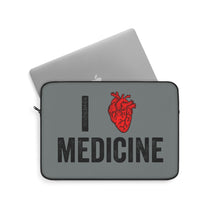 Load image into Gallery viewer, &quot;I heart medicine&quot; Laptop Sleeve
