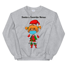 Load image into Gallery viewer, &quot;Santa&#39;s Favorite Nurse&quot; Unisex Sweatshirt
