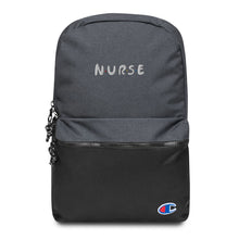 Load image into Gallery viewer, Nurse Embroidered Champion Backpack
