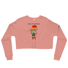 Load image into Gallery viewer, Santa&#39;s Favorite Nurse Crop Sweatshirt
