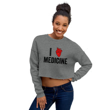 Load image into Gallery viewer, &quot;I heart medicine&quot; Crop Sweatshirt
