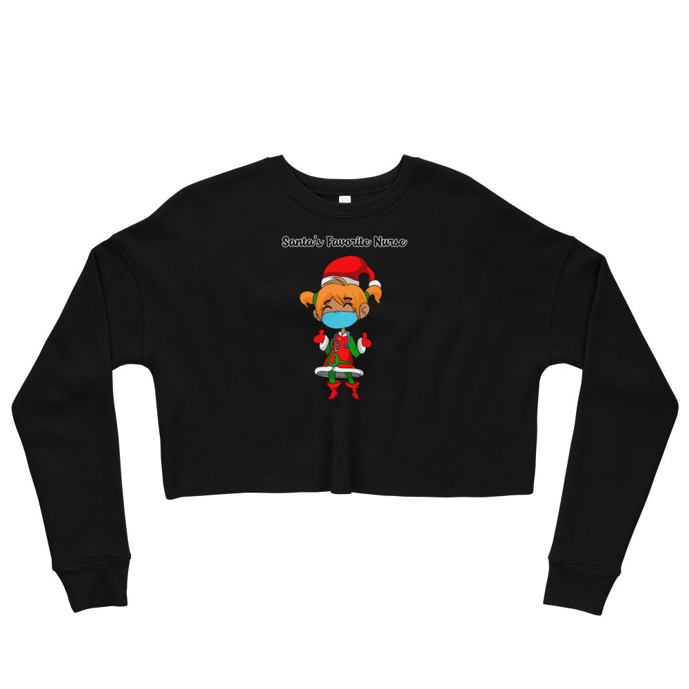 Santa's Favorite Nurse Crop Sweatshirt