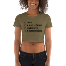 Load image into Gallery viewer, Checkbox &quot;In Nursing School&quot; Women’s Crop Tee
